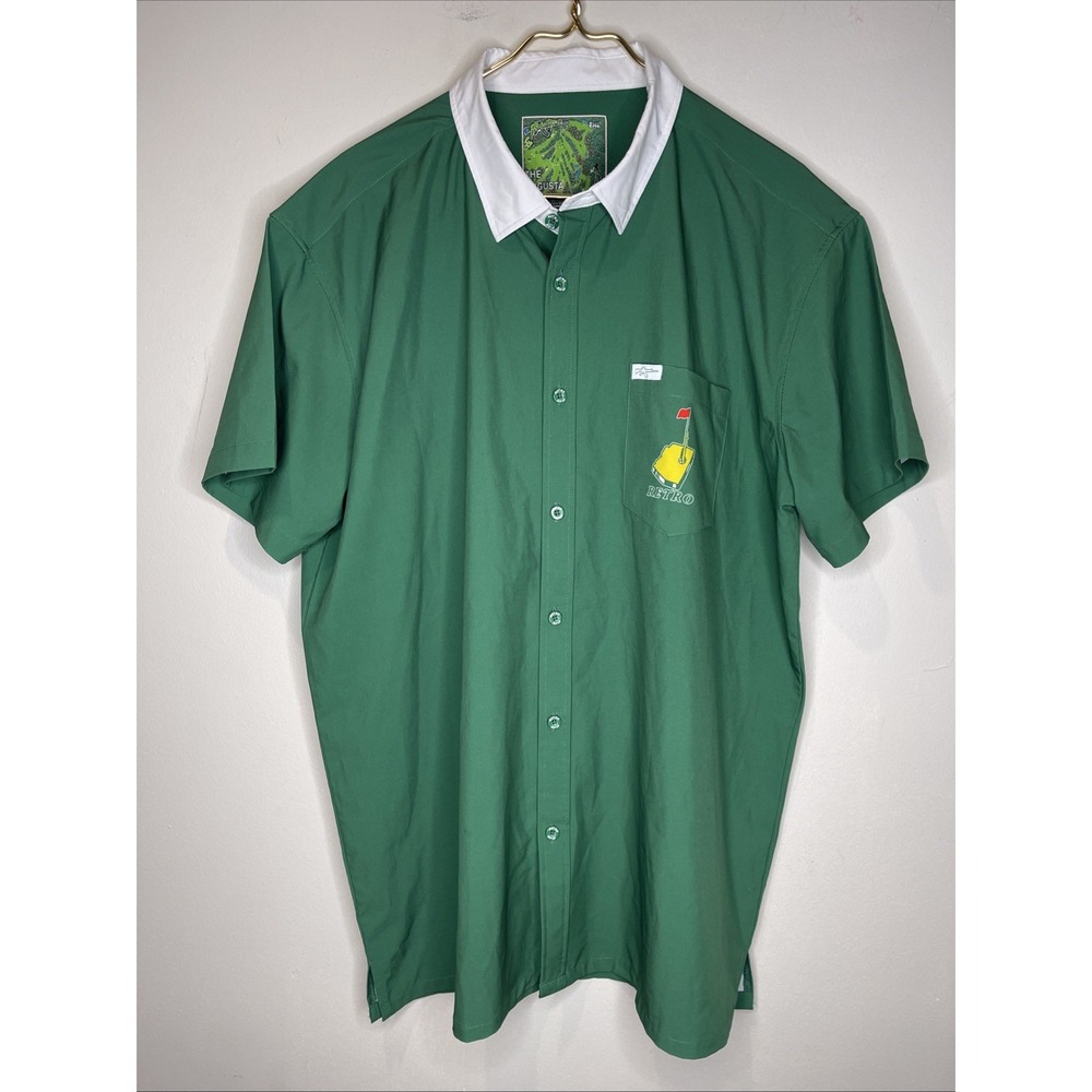 Retro Rifle The Augusta Button Down 2XL Men's Short Sleeve Masters Green